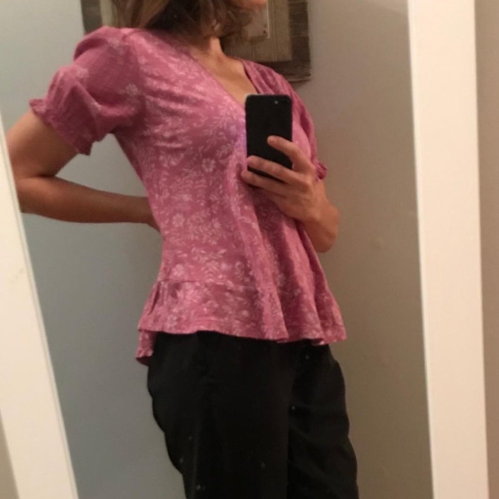 Lucky Brand Blouse, Mixed Media, Small Petite